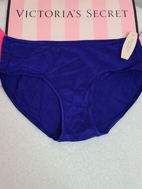 Y2K Victoria's Secret Fabulous Satin Hiphugger Panty Size M Cobalt Blue